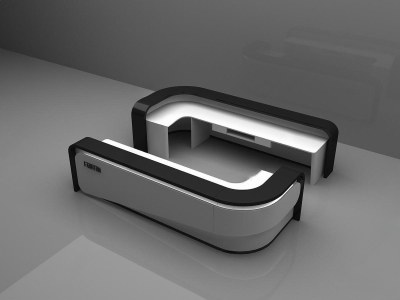 现代接待台3D模型下载